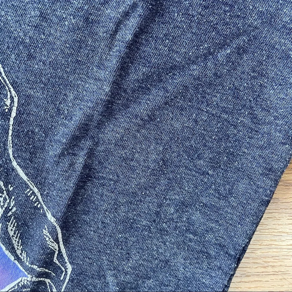 🟢3/$15 OLD NAVY Distressed Shark Mouth Sunset Graphic Tee